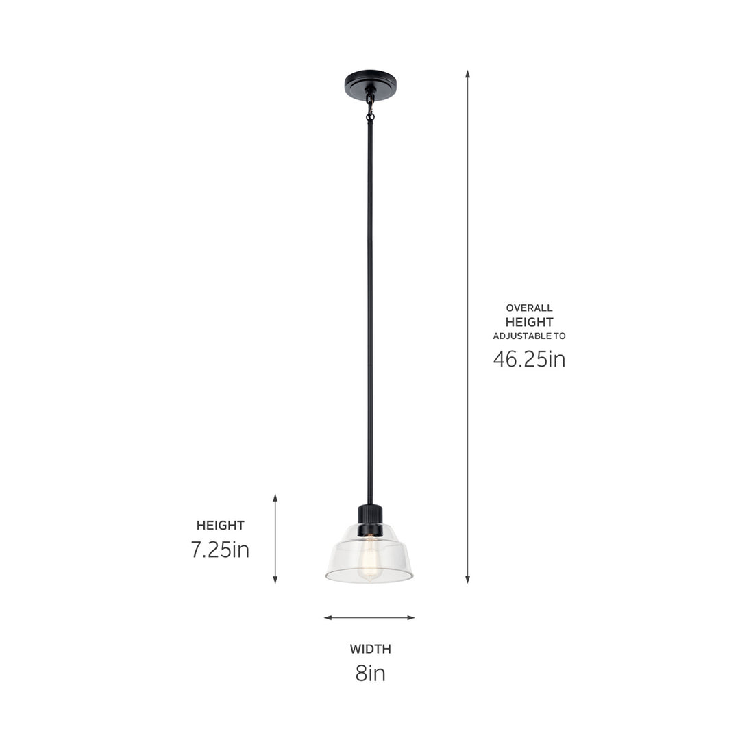 Kichler Canada - 52405BK - One Light Mini Pendant - Eastmont - Black
