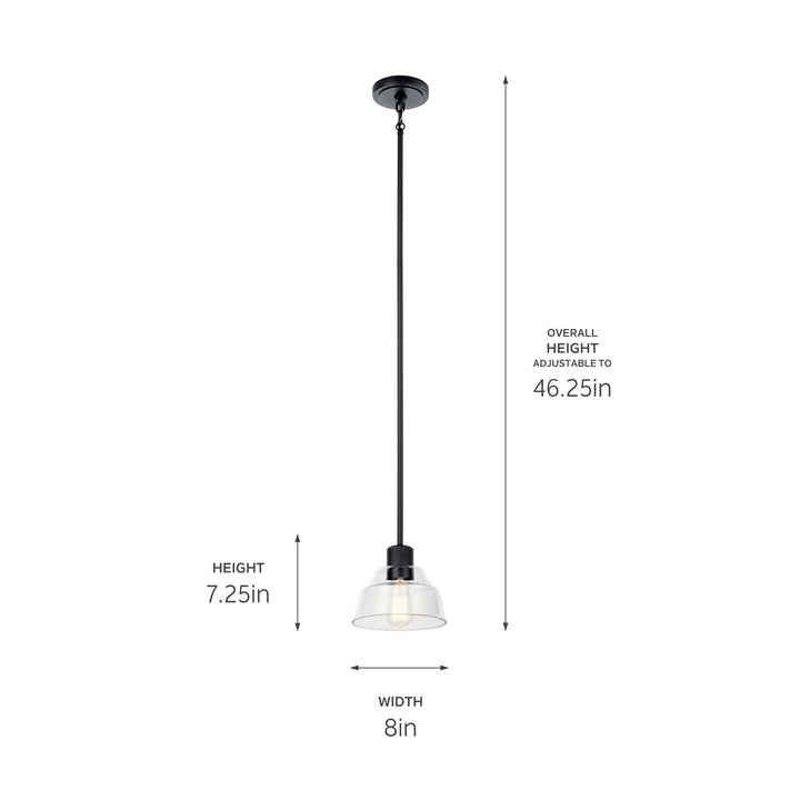 Kichler Canada - 52405BK - One Light Mini Pendant - Eastmont - Black