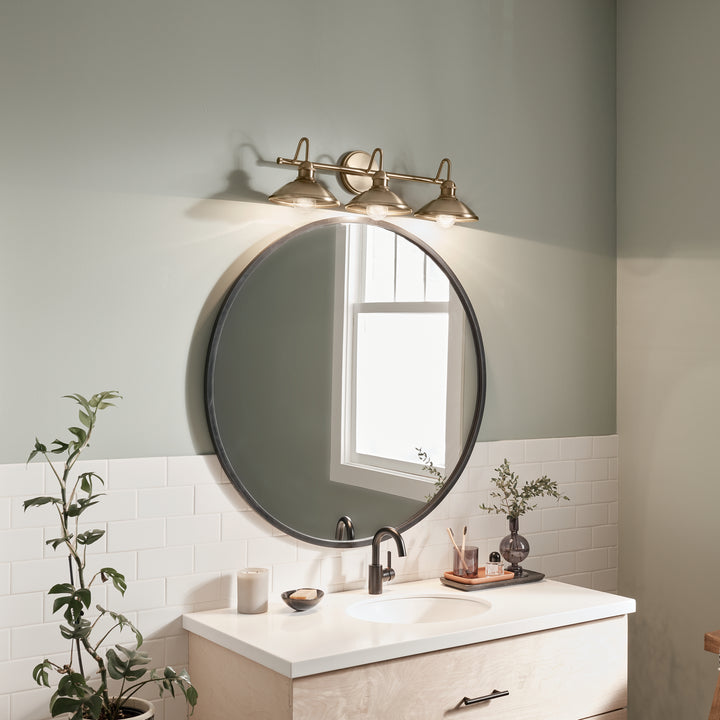 Kichler Canada - 45945CPZ - Three Light Bath - Clyde - Champagne Bronze