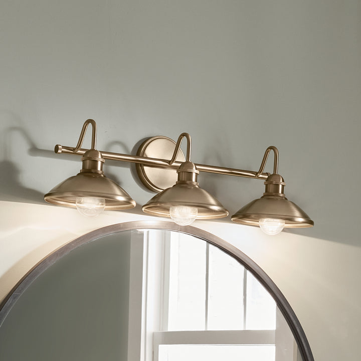 Kichler Canada - 45945CPZ - Three Light Bath - Clyde - Champagne Bronze
