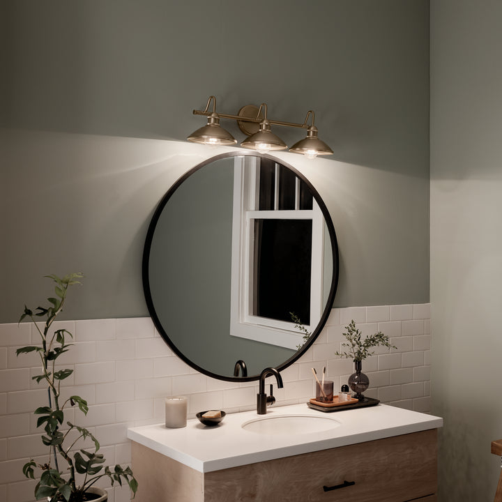 Kichler Canada - 45945CPZ - Three Light Bath - Clyde - Champagne Bronze