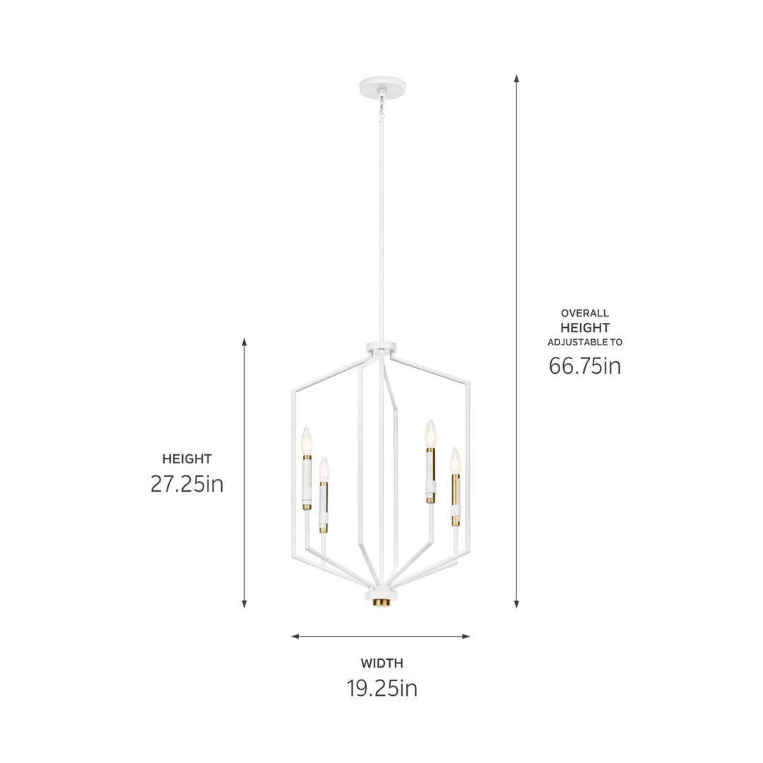 Kichler Canada - 52351WH - Four Light Foyer Pendant - Armand - White