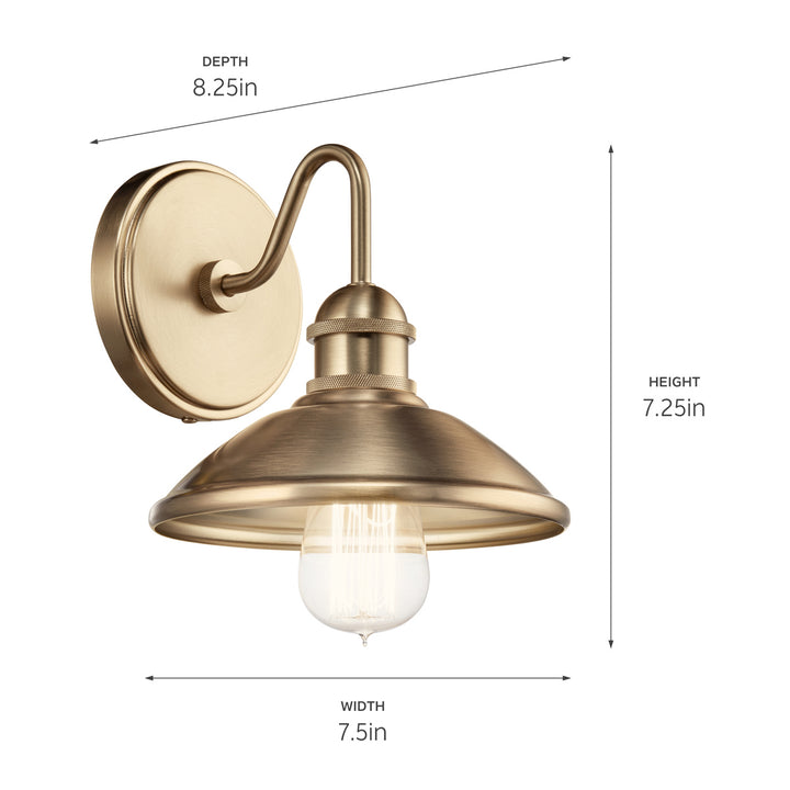 Kichler Canada - 45943CPZ - One Light Wall Sconce - Clyde - Champagne Bronze