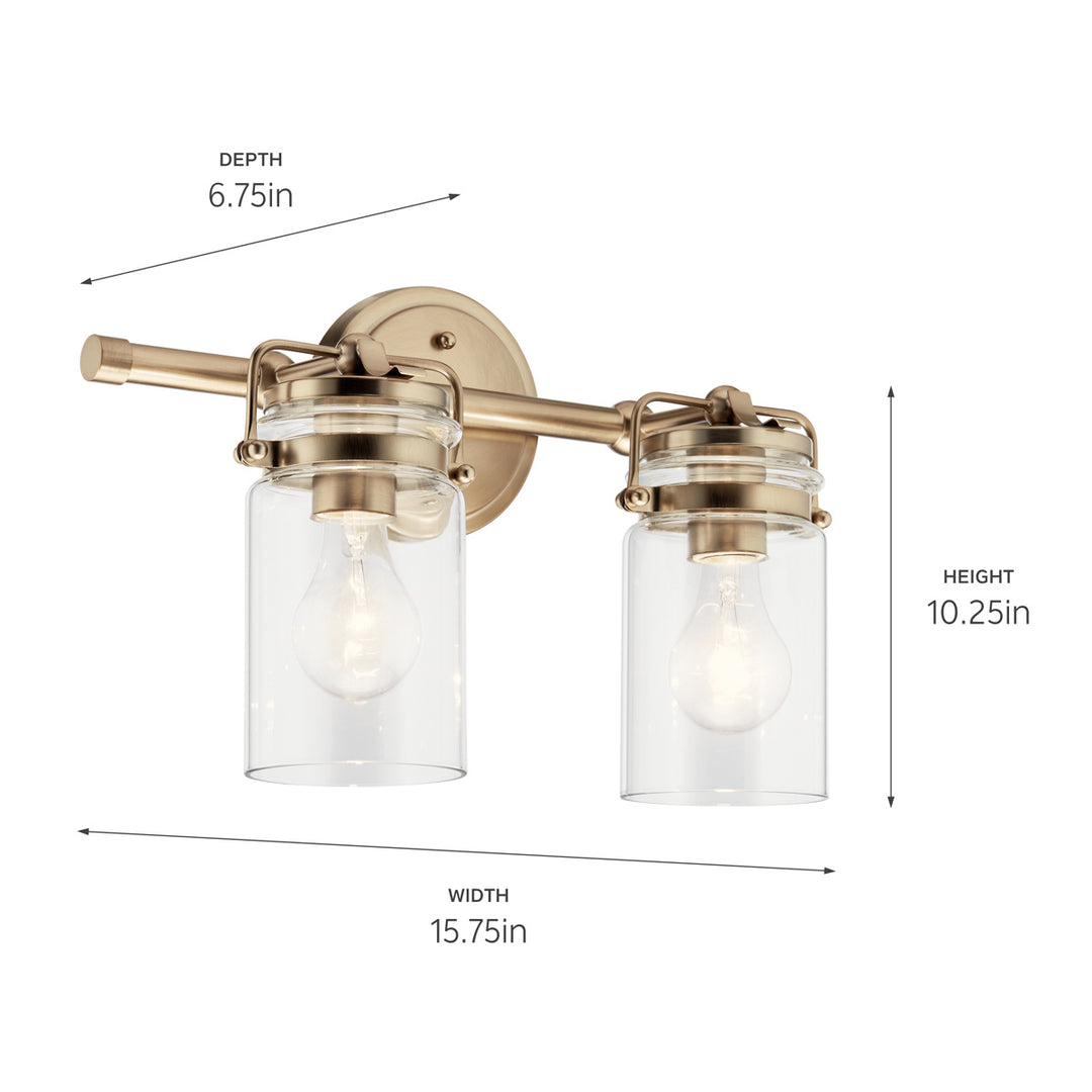 Kichler Canada - 45688CPZ - Two Light Bath - Brinley - Champagne Bronze