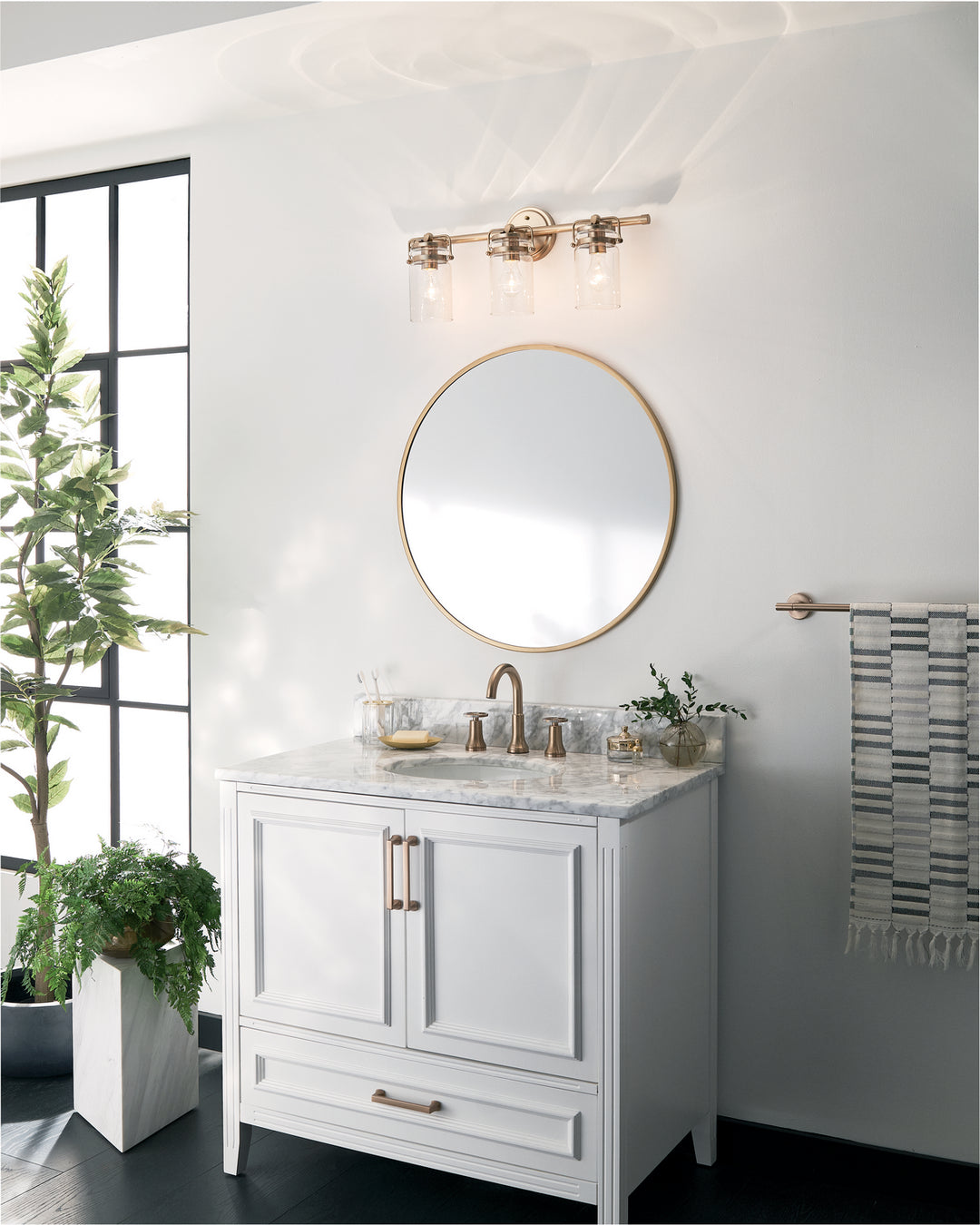 Kichler Canada - 45689CPZ - Three Light Bath - Brinley - Champagne Bronze