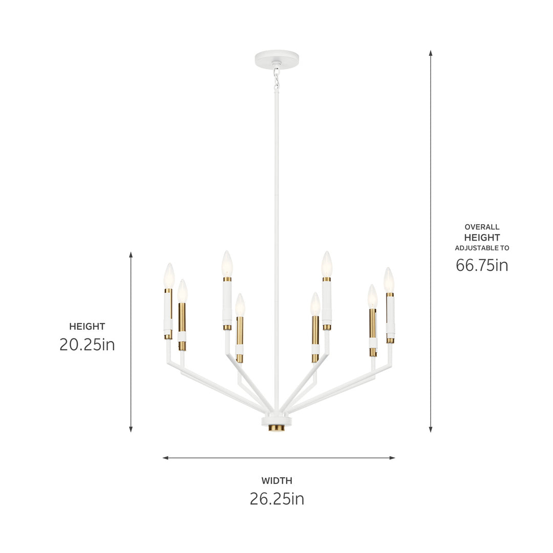Kichler Canada - 52349WH - Eight Light Chandelier - Armand - White