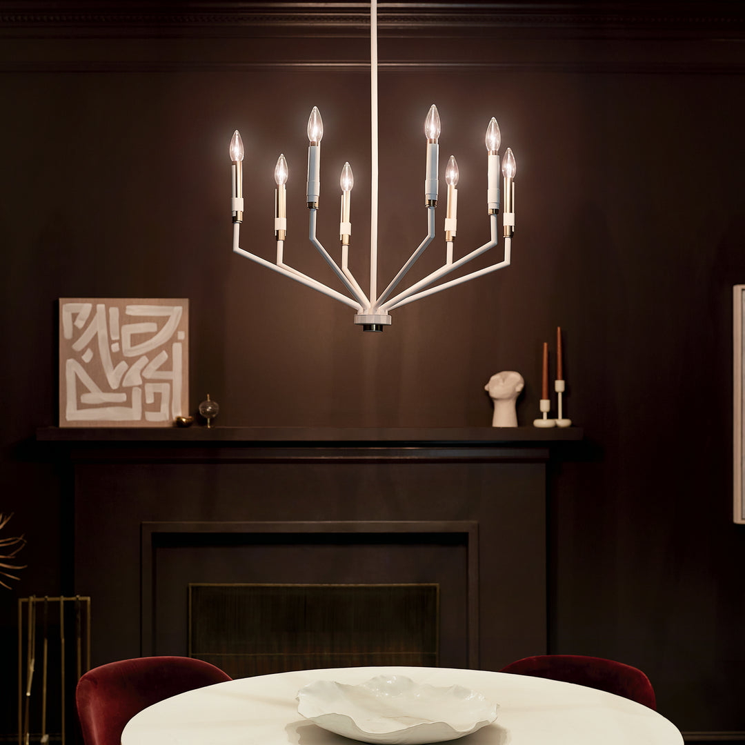 Kichler Canada - 52349WH - Eight Light Chandelier - Armand - White