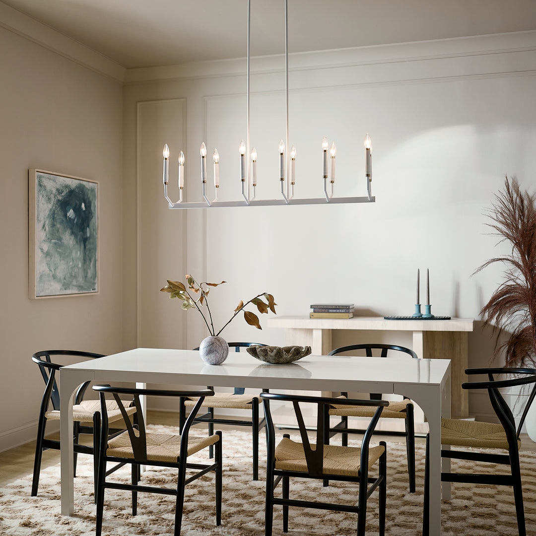 Kichler Canada - 52350WH - 12 Light Linear Chandelier - Armand - White