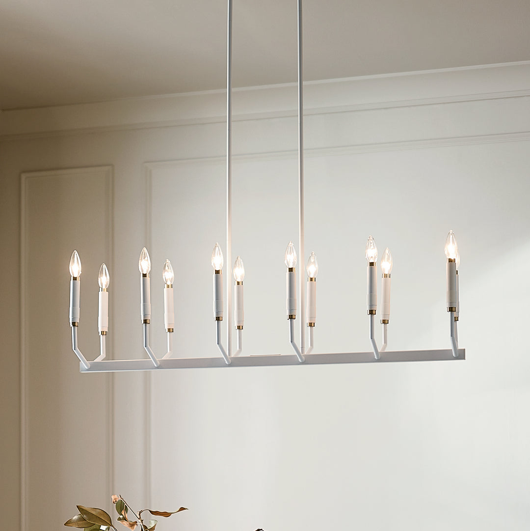 Kichler Canada - 52350WH - 12 Light Linear Chandelier - Armand - White