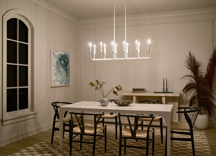 Kichler Canada - 52350WH - 12 Light Linear Chandelier - Armand - White