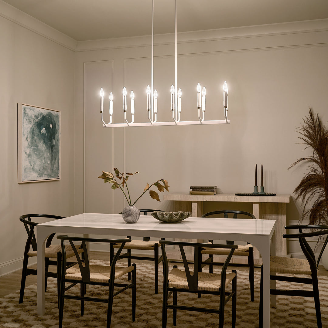 Kichler Canada - 52350WH - 12 Light Linear Chandelier - Armand - White