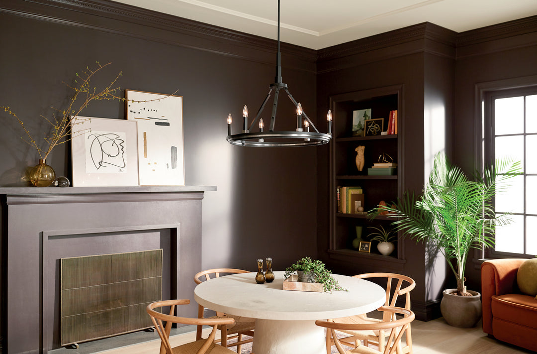 Kichler Canada - 52420BK - Six Light Chandelier - Emmala - Black