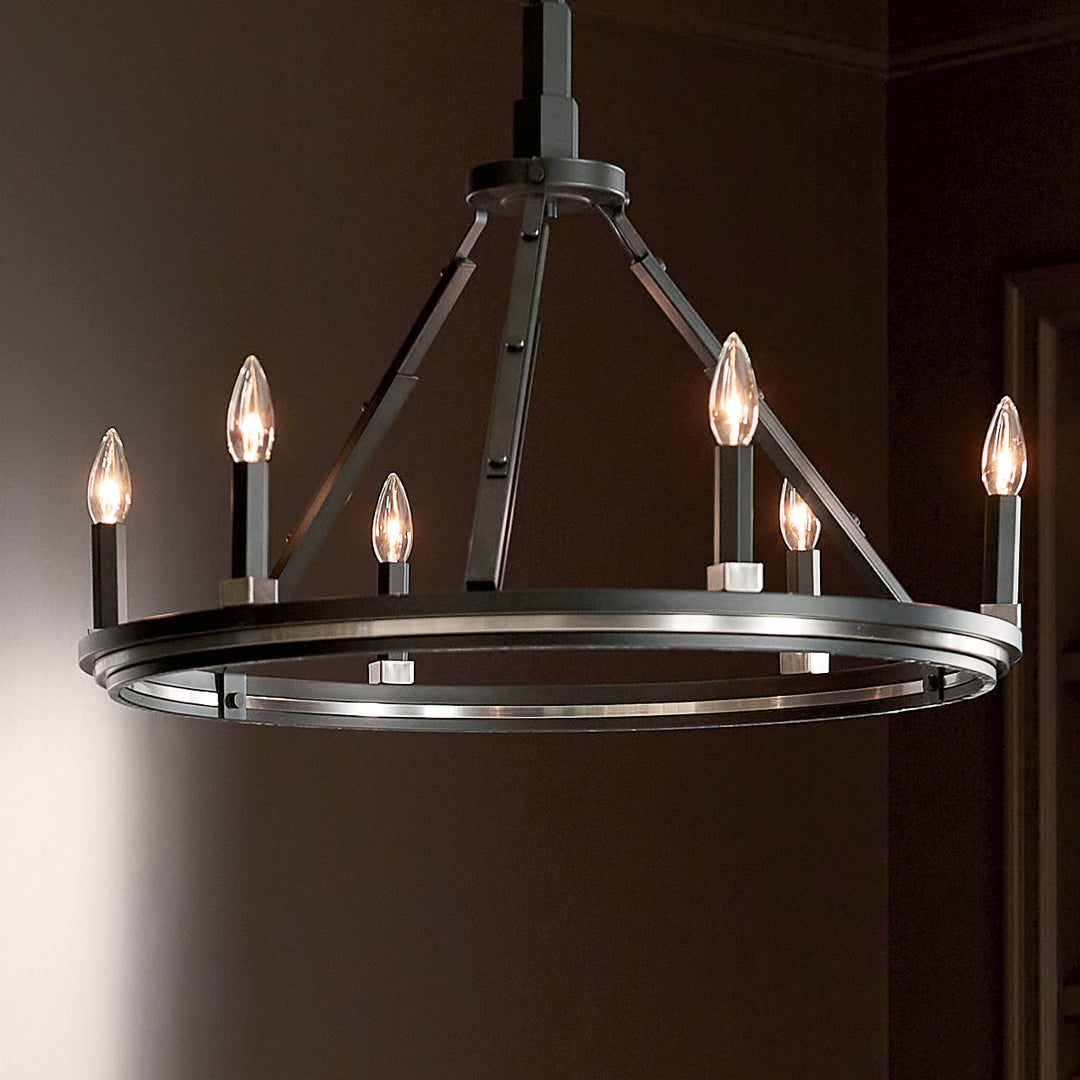 Kichler Canada - 52420BK - Six Light Chandelier - Emmala - Black