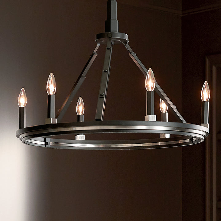 Kichler Canada - 52420BK - Six Light Chandelier - Emmala - Black