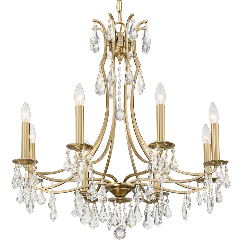 Crystorama - 5938-VG-CL-MWP - Eight Light Chandelier - Cedar - Vibrant Gold