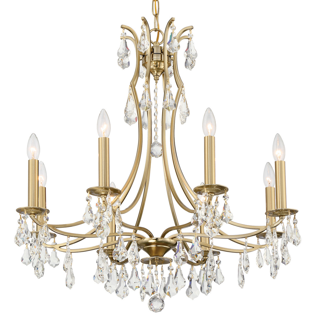 Crystorama - 5938-VG-CL-MWP - Eight Light Chandelier - Cedar - Vibrant Gold