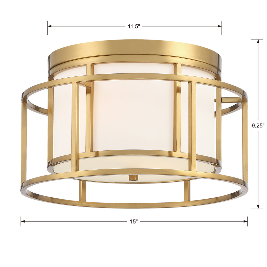 Crystorama - 9590-LG - Two Light Flush Mount - Hulton - Luxe Gold
