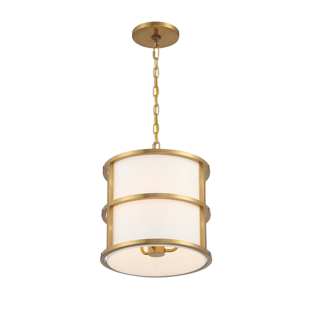 Crystorama - 9593-LG - Three Light Pendant - Hulton - Luxe Gold
