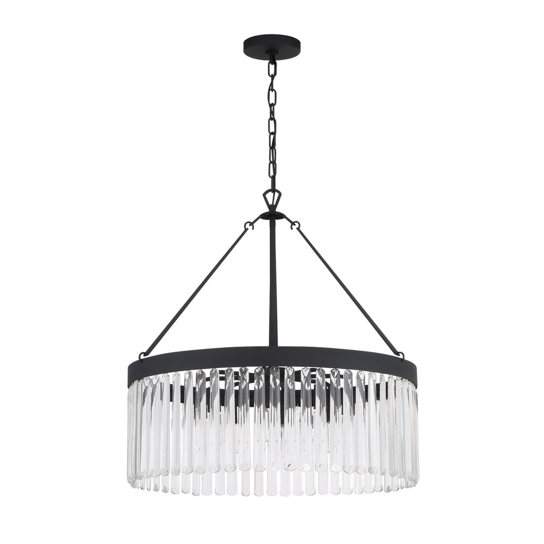 Crystorama - EMO-5406-BF - Eight Light Chandelier - Emory - Black Forged