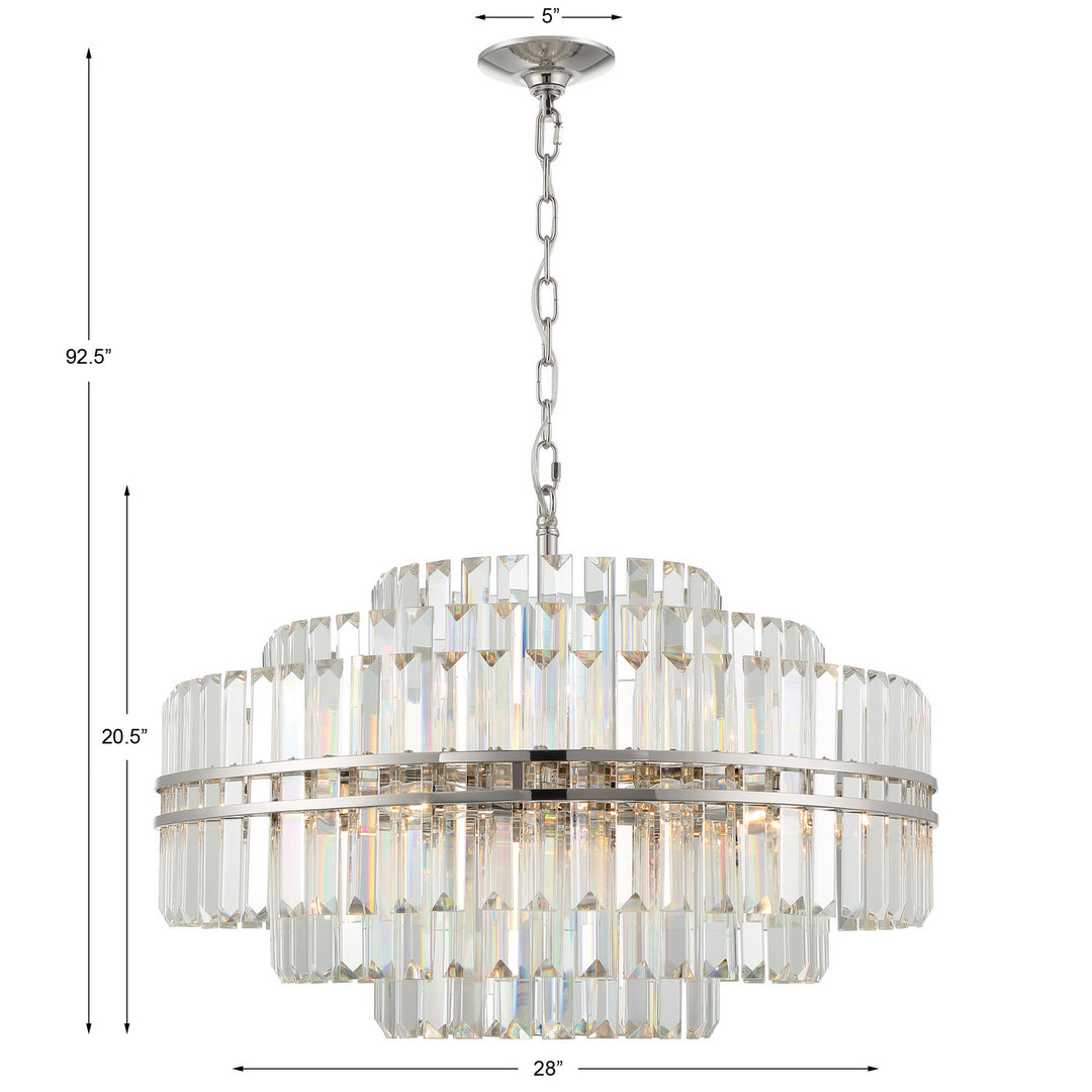 Crystorama - HAY-1407-PN - 16 Light Chandelier - Hayes - Polished Nickel