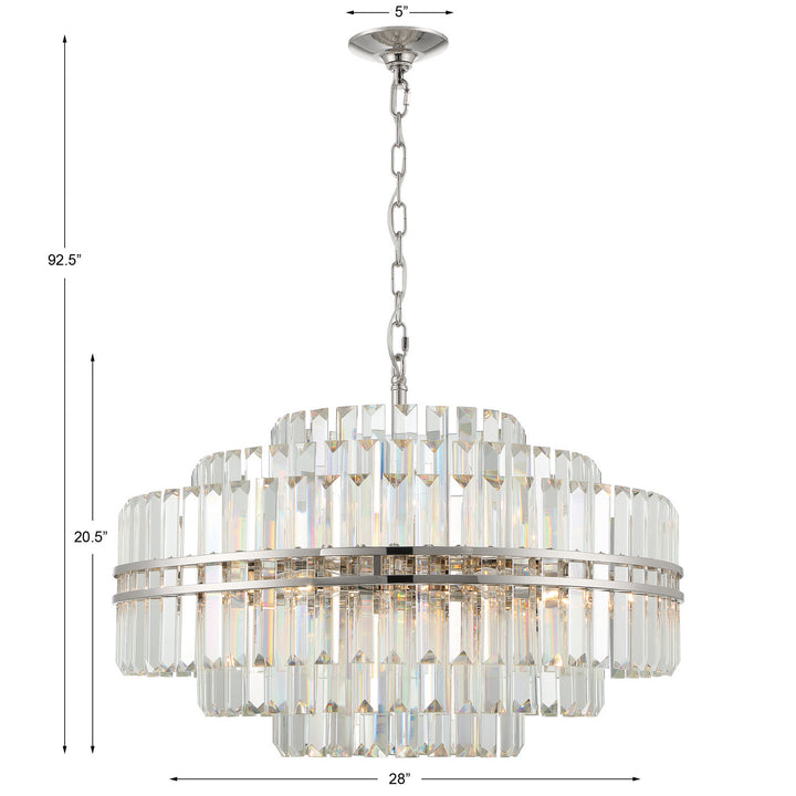 Crystorama - HAY-1407-PN - 16 Light Chandelier - Hayes - Polished Nickel