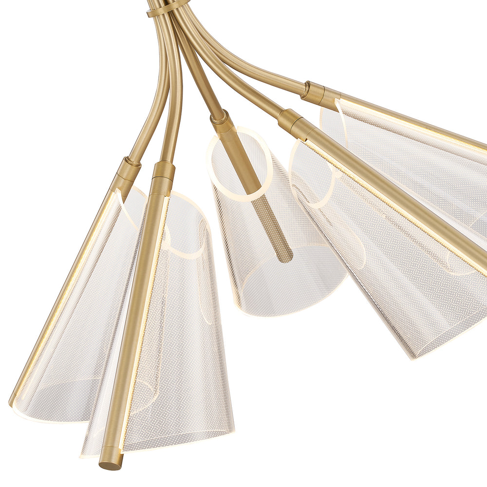 Kuzco Canada - CH62628-BG/LG - LED Chandelier - Mulberry - Brushed Gold/Light Guide