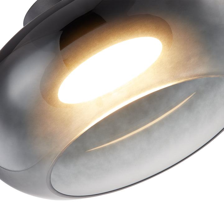 Kuzco Canada - SF62014-BK/SM - LED Semi-Flush Mount - Trinity - Black/Smoked