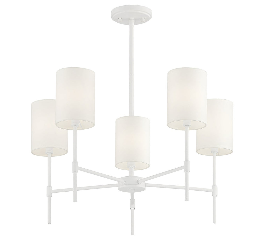 Meridian - M10067BQW - Five Light Chandelier - Bisque White