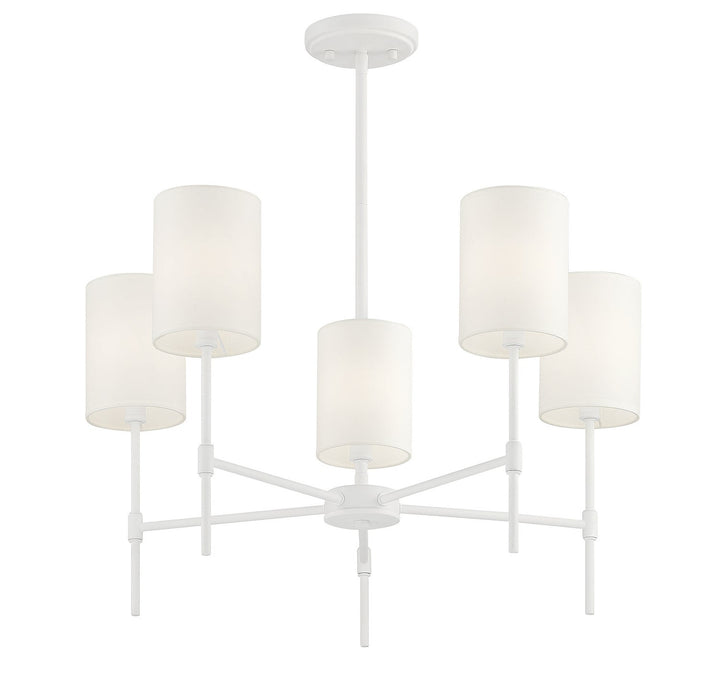 Meridian - M10067BQW - Five Light Chandelier - Bisque White