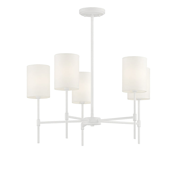 Meridian - M10067BQW - Five Light Chandelier - Bisque White