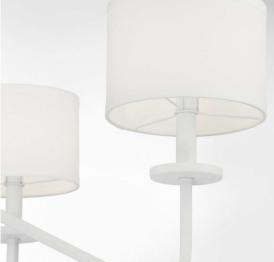 Meridian - M10092BQW - Six Light Chandelier - Bisque White