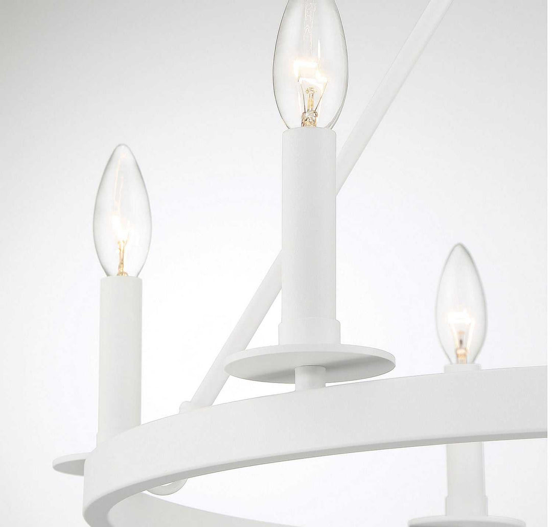 Meridian - M10093BQW - Six Light Chandelier - Bisque White