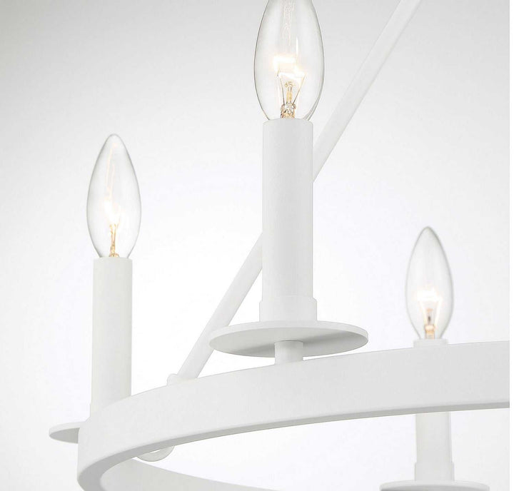 Meridian - M10093BQW - Six Light Chandelier - Bisque White