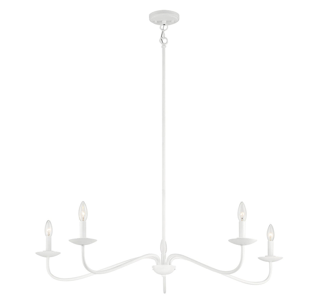 Meridian - M10085BQW - Five Light Chandelier - Bisque White
