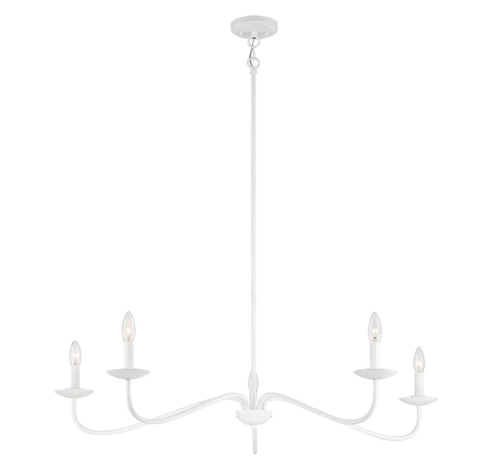 Meridian - M10085BQW - Five Light Chandelier - Bisque White