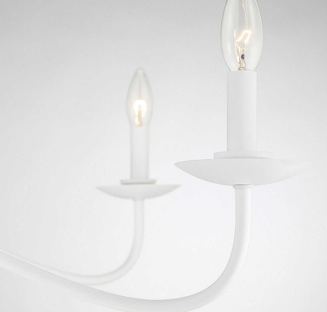 Meridian - M10085BQW - Five Light Chandelier - Bisque White