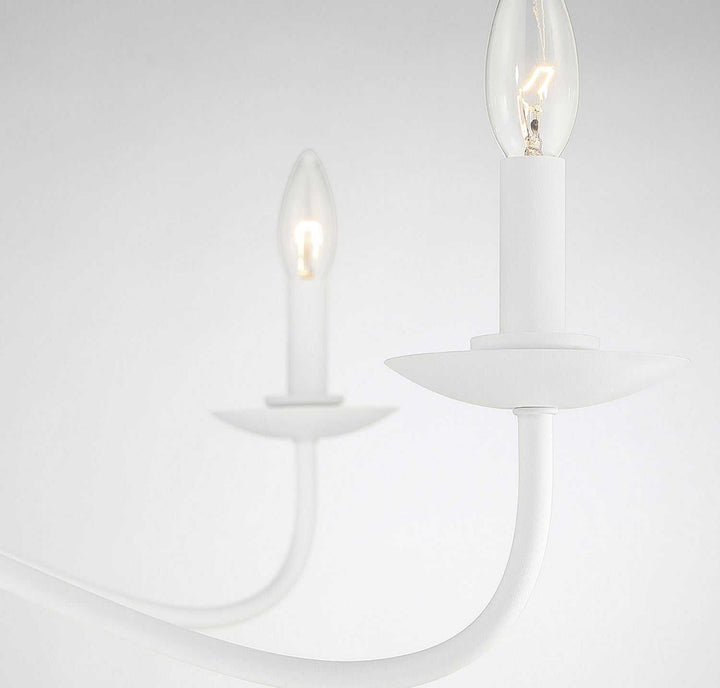 Meridian - M10085BQW - Five Light Chandelier - Bisque White
