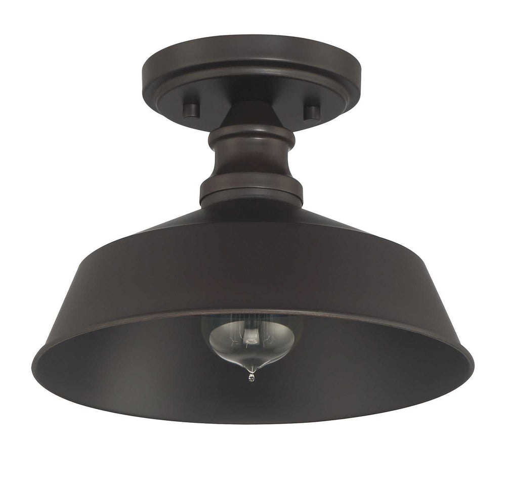 Meridian - M60068ORB - One Light Semi-Flush Mount - Oil Rubbed Bronze
