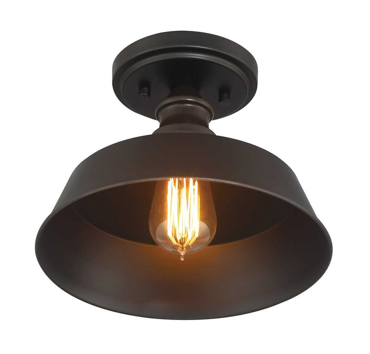 Meridian - M60068ORB - One Light Semi-Flush Mount - Oil Rubbed Bronze