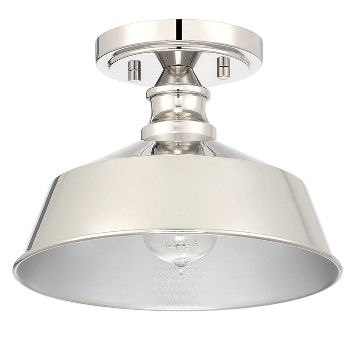 Meridian - M60068PN - One Light Semi-Flush Mount - Polished Nickel