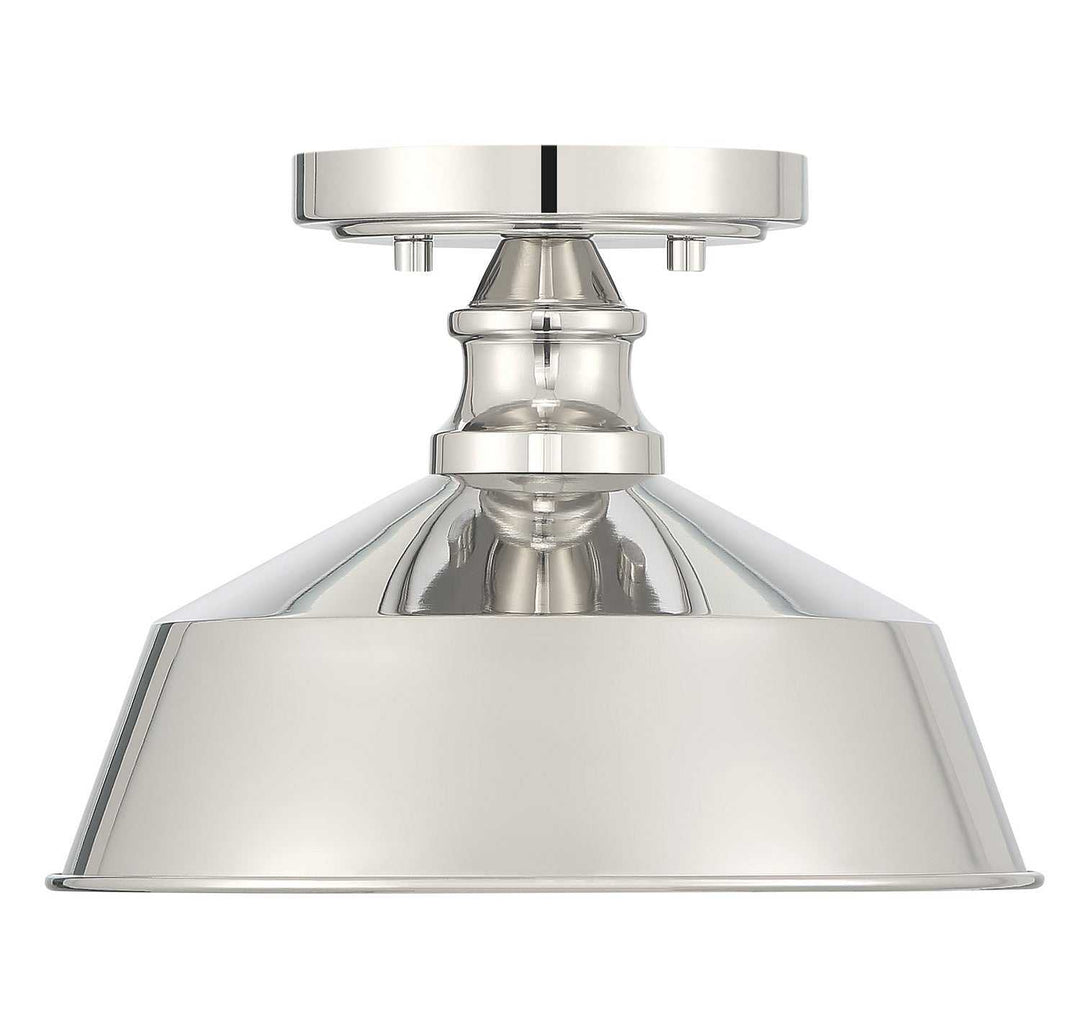 Meridian - M60068PN - One Light Semi-Flush Mount - Polished Nickel