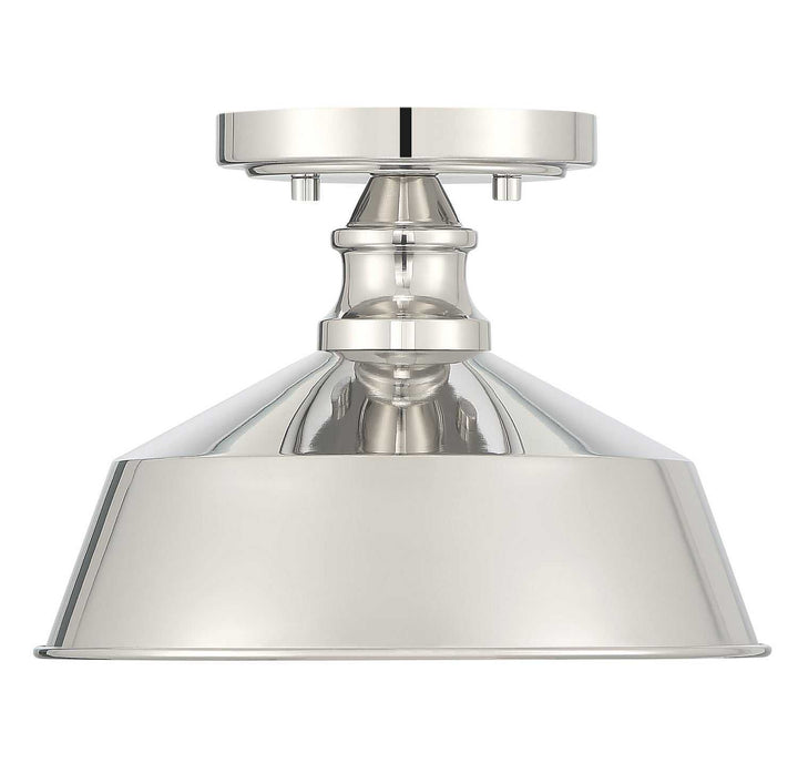 Meridian - M60068PN - One Light Semi-Flush Mount - Polished Nickel