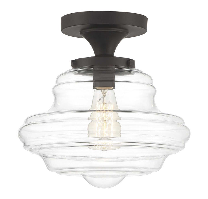 Meridian - M60069ORB - One Light Semi-Flush Mount - Oil Rubbed Bronze