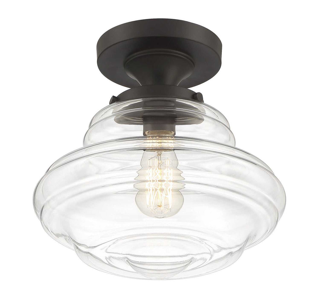 Meridian - M60069ORB - One Light Semi-Flush Mount - Oil Rubbed Bronze