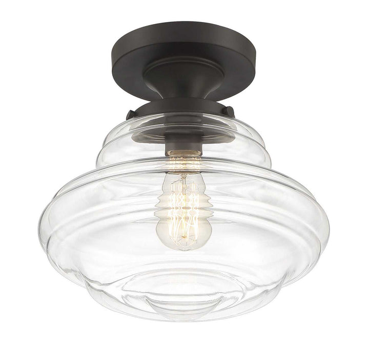 Meridian - M60069ORB - One Light Semi-Flush Mount - Oil Rubbed Bronze