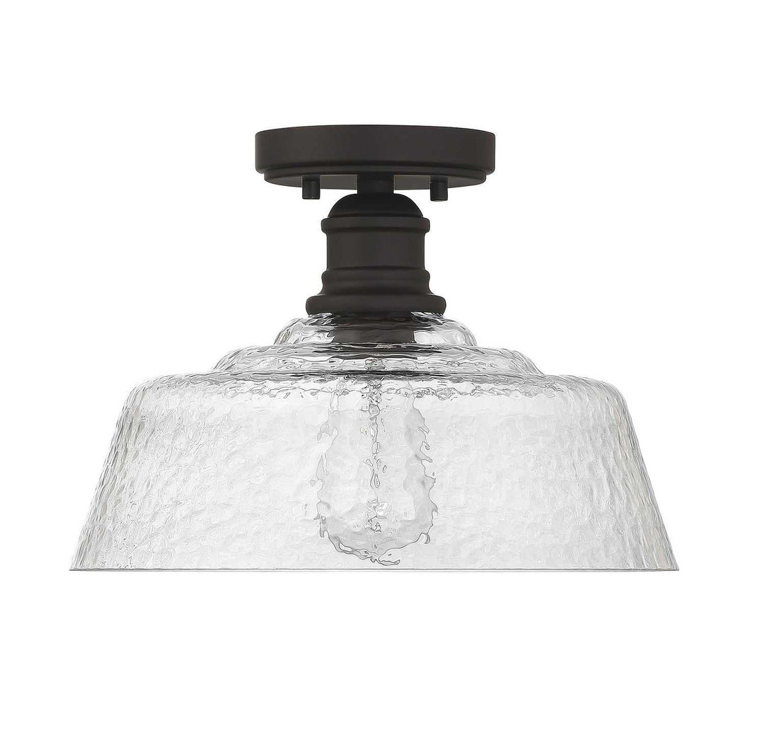 Meridian - M60070ORB - One Light Semi-Flush Mount - Oil Rubbed Bronze