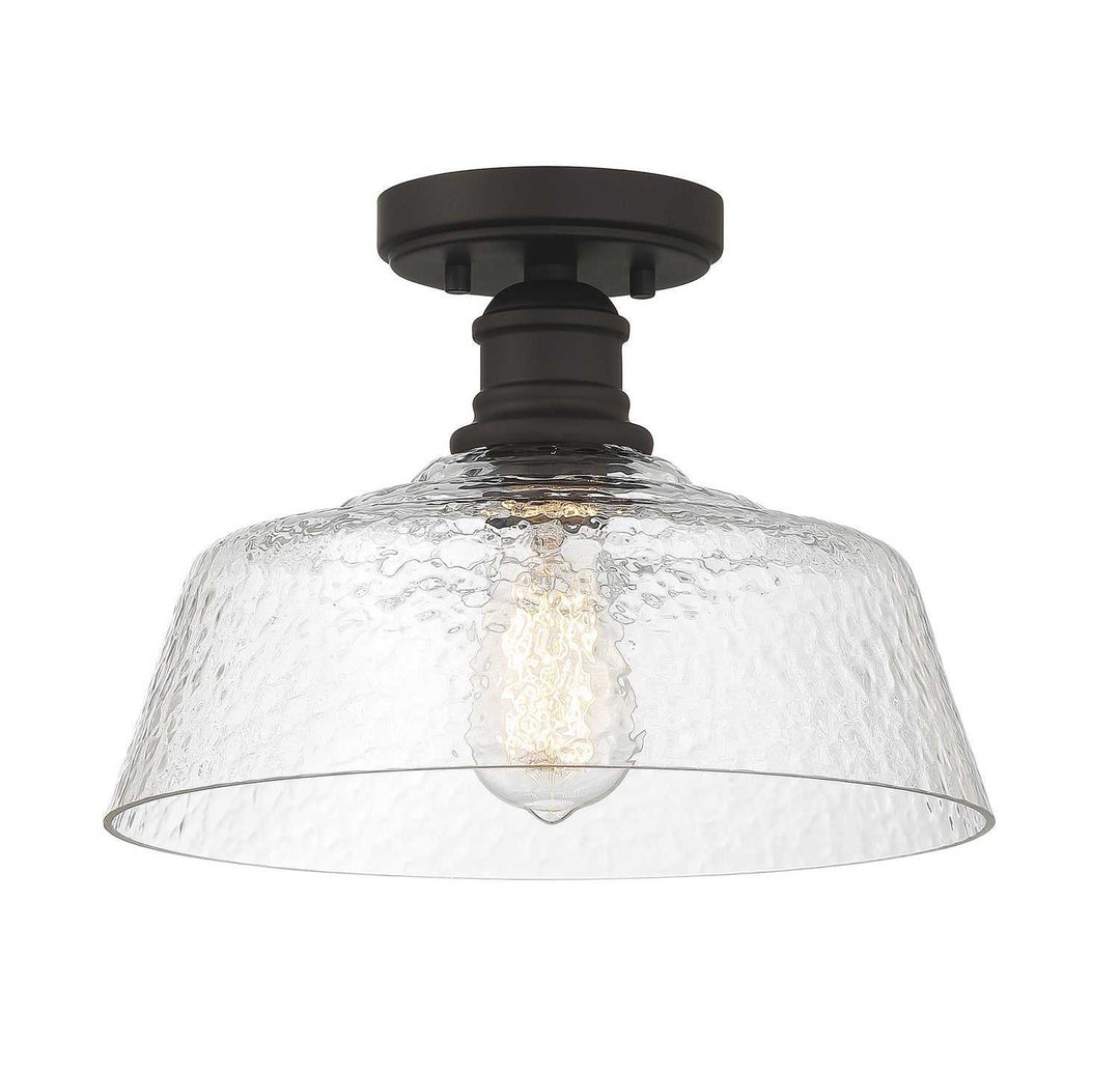 Meridian - M60070ORB - One Light Semi-Flush Mount - Oil Rubbed Bronze
