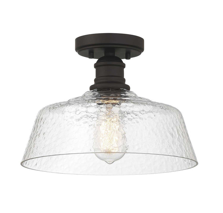 Meridian - M60070ORB - One Light Semi-Flush Mount - Oil Rubbed Bronze