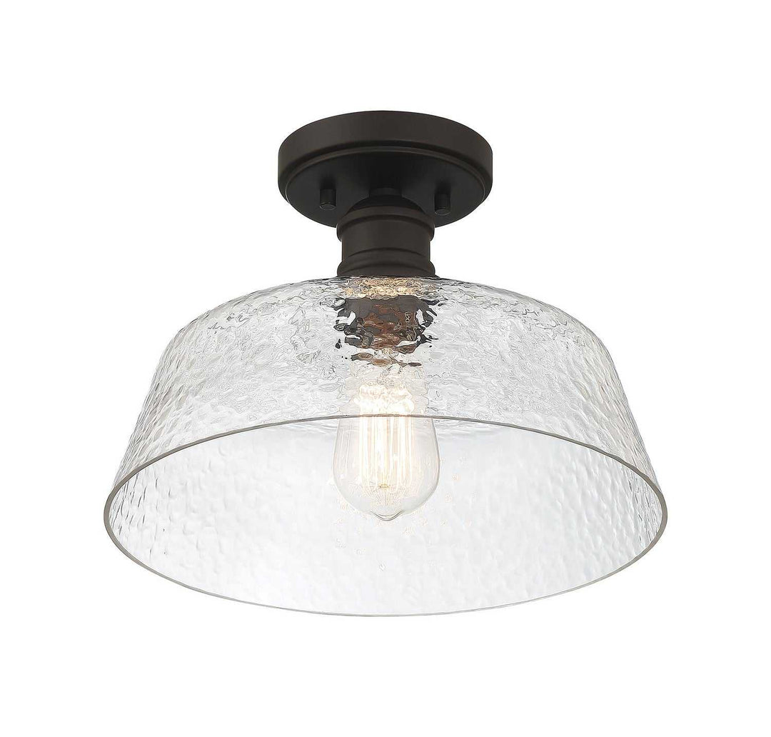 Meridian - M60070ORB - One Light Semi-Flush Mount - Oil Rubbed Bronze