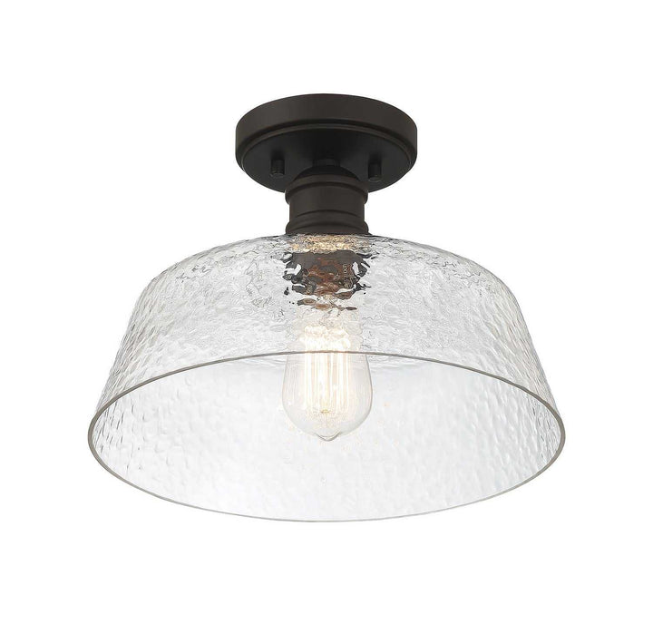 Meridian - M60070ORB - One Light Semi-Flush Mount - Oil Rubbed Bronze